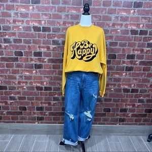 Be Happy Sweatshirt Golden Yellow